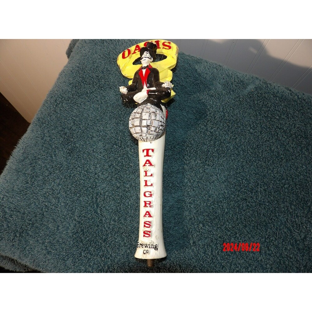 Tallgrass Brewing Co. Oasis Beer Super Rare Tap Handle Man Cave Hand painted Vin